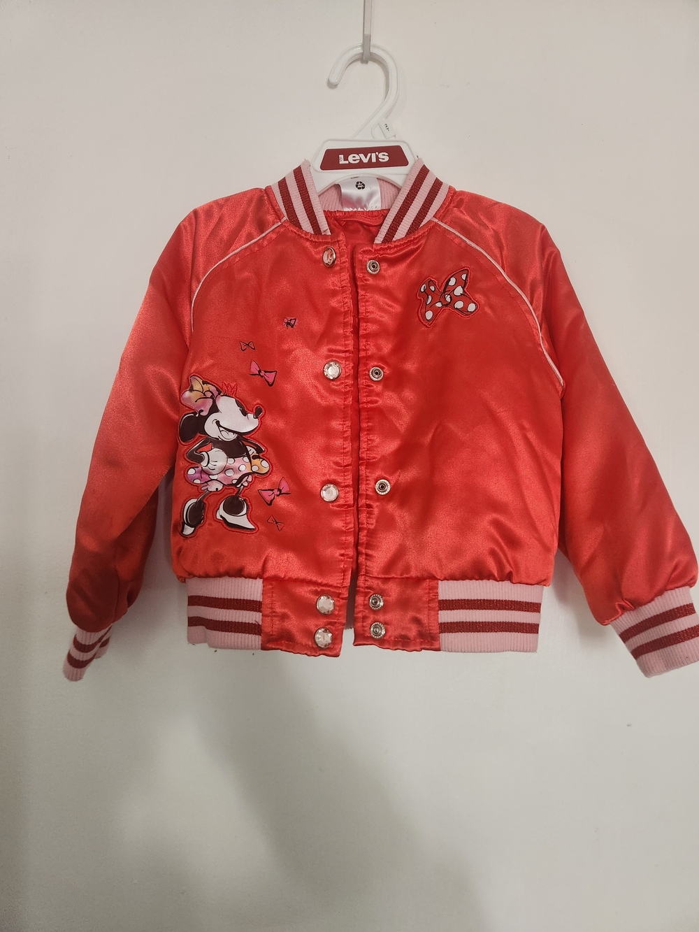 Disney Red Satin Minnie Mouse Bomber Jacket